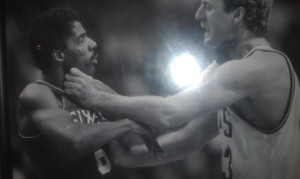 Julius Erving Larry Bird fight 76ers Sixers Celtics