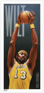 Wilt Chamberlain stamp Lakers 